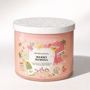 Bath & Body Works Merry Mimosa Candle - Pink NEW $27.95